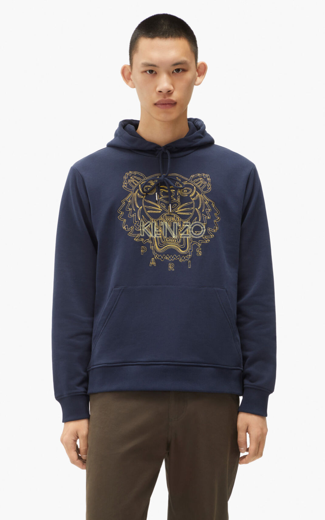 Sudaderas Con Capucha Kenzo Tiger Hombre Azul Marino Azules - SKU.3077139